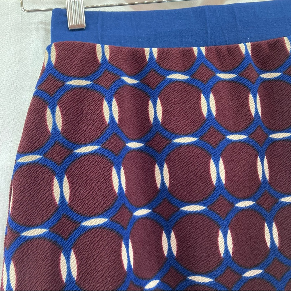 Le Lis Red and Blue A-Line Mini Skirt Work Medium - Picture 2 of 3